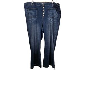 I.N.C. Denim Women's Plus Size 28W High Rise Flare Jeans | Riviera Indigo |...‎